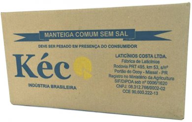 Manteiga Comum sem Sal - 20Kg